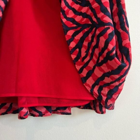 Vintage Y2K Juicy Couture Women’s Small 100% Silk Red Midi Fit Flare Dress Retro - Picture 6 of 13